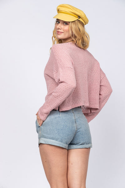 LONG SLEEVES KNITTED TOP-FH35