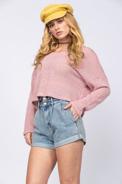 LONG SLEEVES KNITTED TOP-FH35